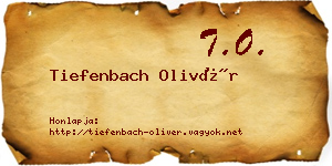 Tiefenbach Olivér névjegykártya